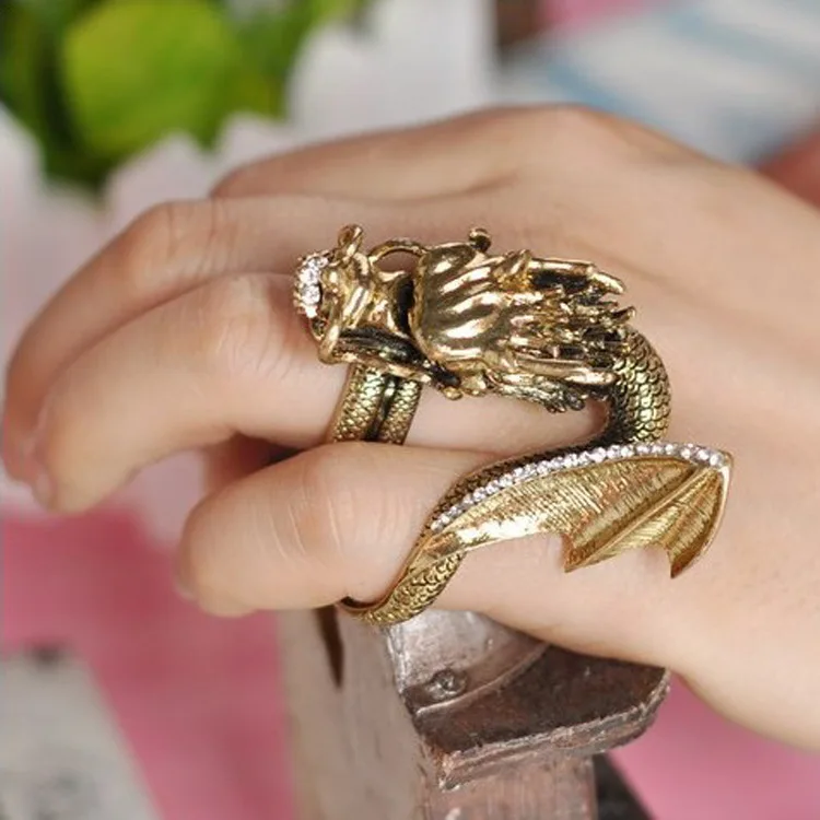 

Vintage Punk Flying Dragon Ring Jewelry Rings for Wome wholesale
