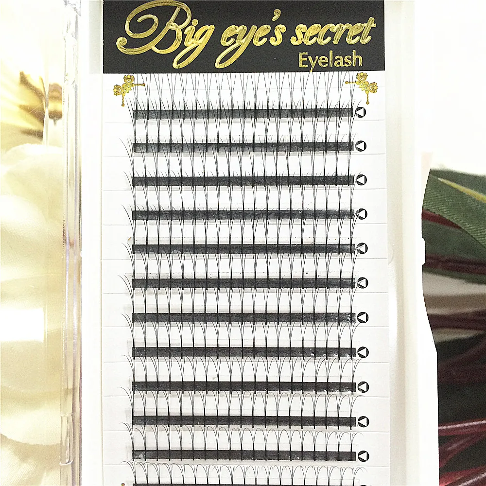 

100% Hand Made pre fanned lashes 3D Knot Free Volume Lashes Russia volume Premade Fans C & D Curls And 9mm-15mm Free Shipping