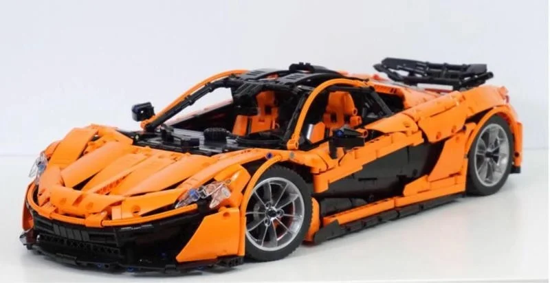 

In Stock Lepin 20087 Technic the MOC-16915 P1 Orange Super Racing Car McLareninglys Building Blocks Hypercar Set Children Toys