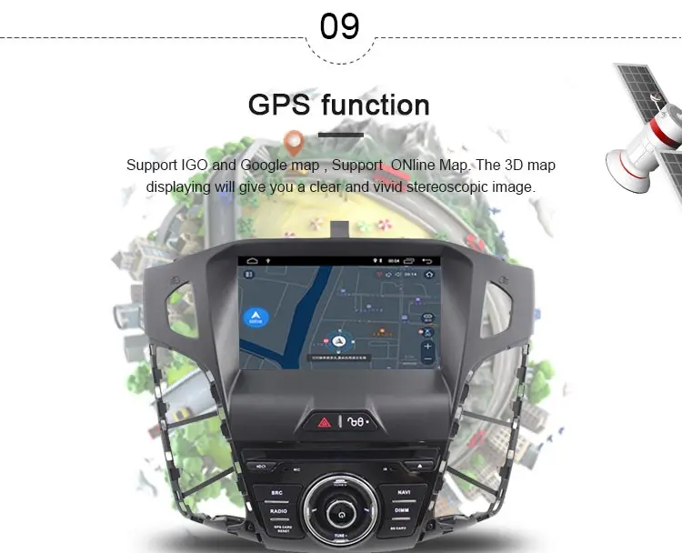 Flash Deal JDASTON Android 9.1 Car DVD Player For Ford Focus 2011 2012 2013 2014 2015 WIFI GPS Navigation 1 Din Car Radio Stereo Multimedia 10