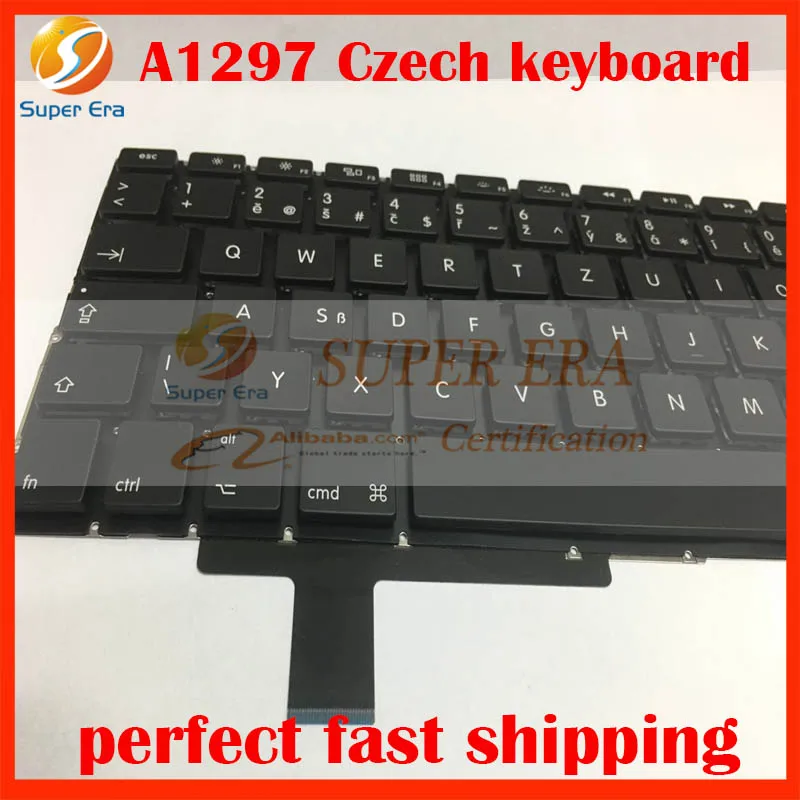 5 шт./лот A1297 Чешский клавиатура для MacBook Pro 17 ''A1297 Чешский клавиатура без подсветки 2009 2010 2011 год