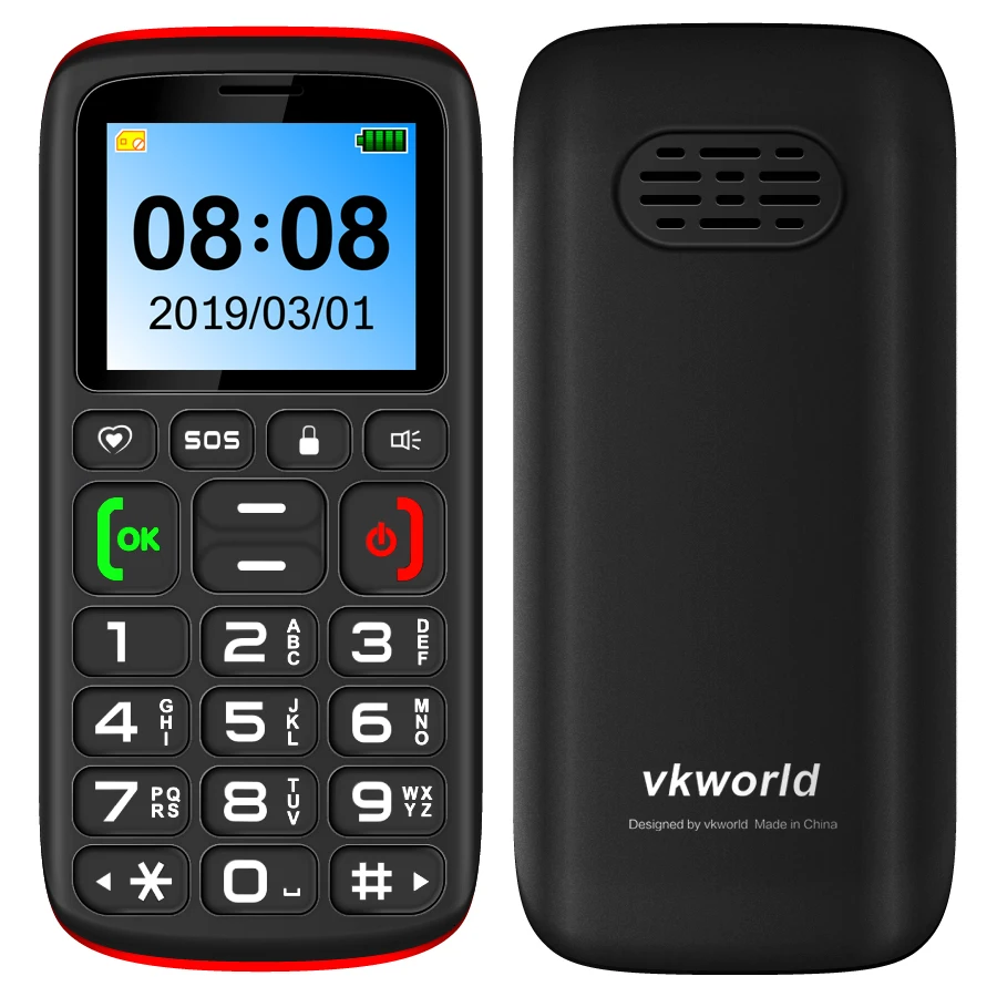 GSM 2G VKworld Z3 русская клавиатура мобильный телефон 1,77 дюймов FM старшие дети мини телефон две SIM мобильный громче динамик телефон для людей преклонного возраста SOS