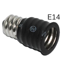E12 для E14 черный шарик конвертер светодиодный свет держатель лампы разъем адаптера чейнджер высокое качество E12-E14