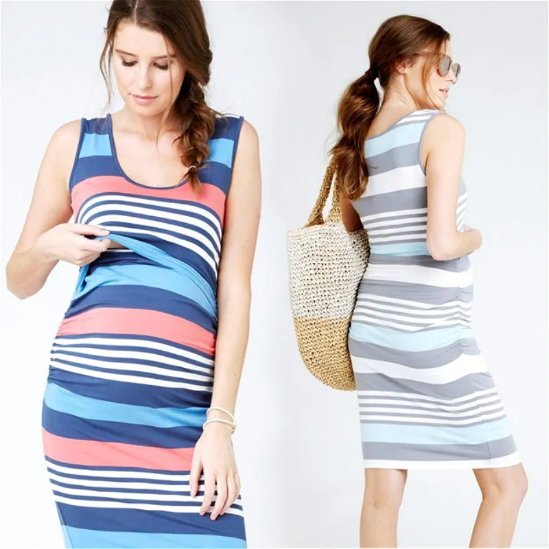 

Summer Maternity Clothes Breastfeeding Dresses Nursing Dress For Pregnant Womens