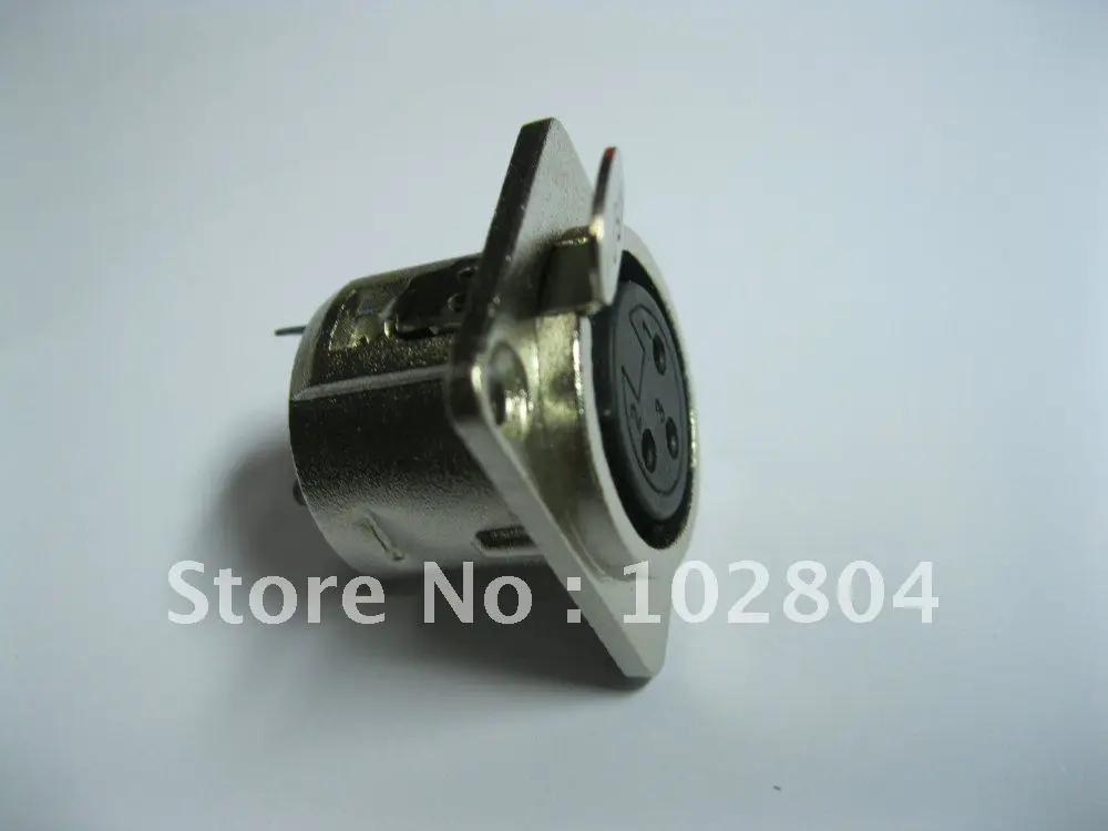 

Metal Audio MIC Connector XLR 3 Pin Female Chassis Mount Socket Locking Hot Sale High Quality Brand New 100 Pcs Per Lot