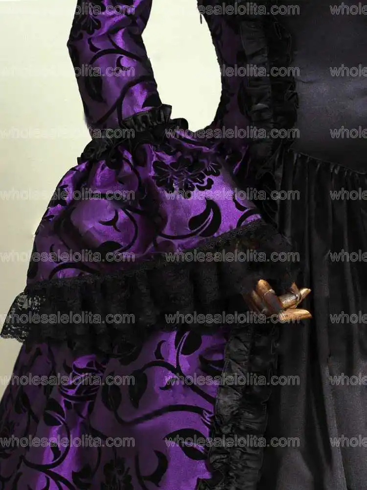 Victorian Georgian Period Dress Gown Sexy Witch Reenactment Clothing Theatre Steampunk Cosplay(1)