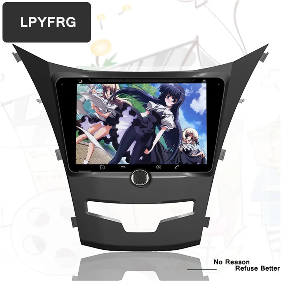 Clearance In stock 7" 2din Android 9.0 car dvd gps for ssangyong Kyron Actyon 3/4G BT,support dvr,Octa core,1024x600 gps navigation system 2