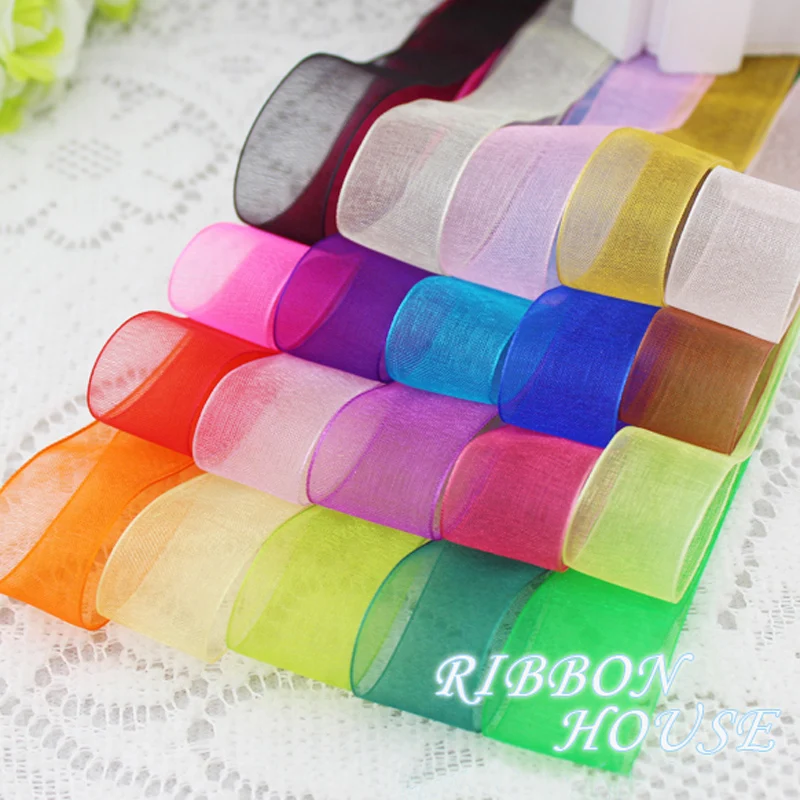 

(50 yards/roll) 1" (25mm) Organza Ribbon gift wrapping Christmas ribbonsDIY Hair accessories and Garments Jewelry Access