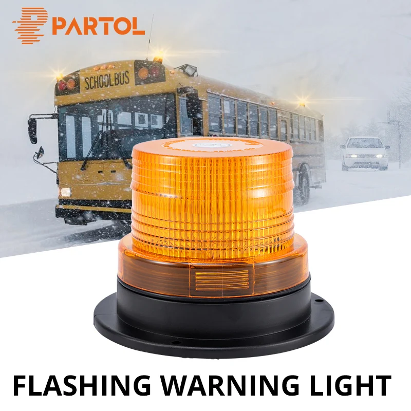 Partol 2pcs Car Top Strobe Lights LED Warning Light Flashing Strobe