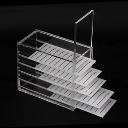 5 Layer Eyelash Extension Storage Box Acrylic Lash Holder Pallet For Individual Volume Lash Extension Display Stand Makeup Tools 5 Layer Eyelash Extension Storage Box Acrylic Lash Holder Pallet For Individual Volume Lash Extension Display Stand Makeup Tools