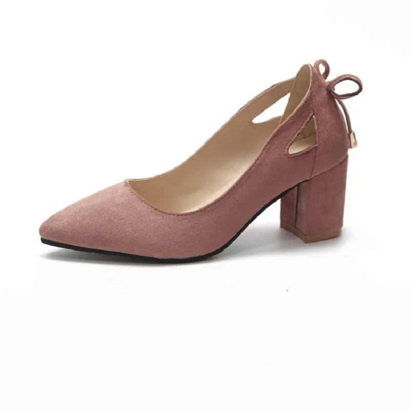 pointed thick heels