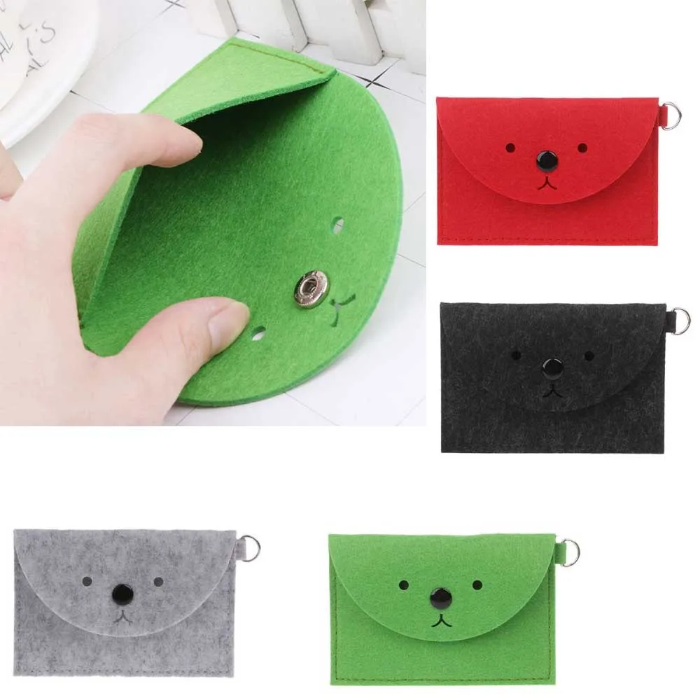 Fruit Coin Purse Zip Bag Soft Felt Velvet Pouch Wallet Bag Girls Kids Women