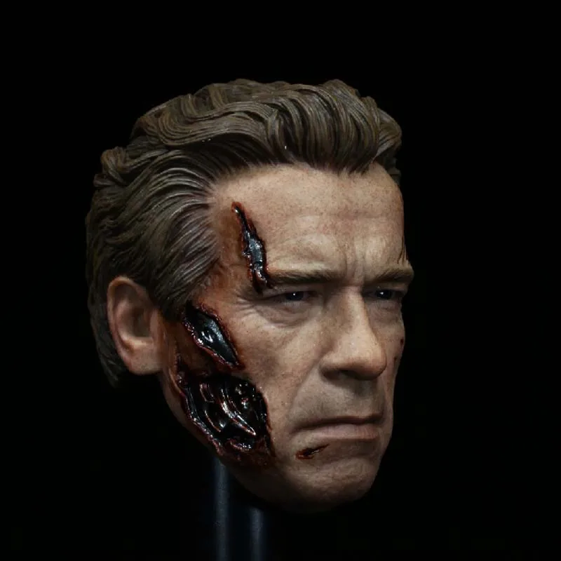 

1/6 Head Sculpt for Muscular Hot Toys T800 Terminator Body for 12" Action Figure doll Toys