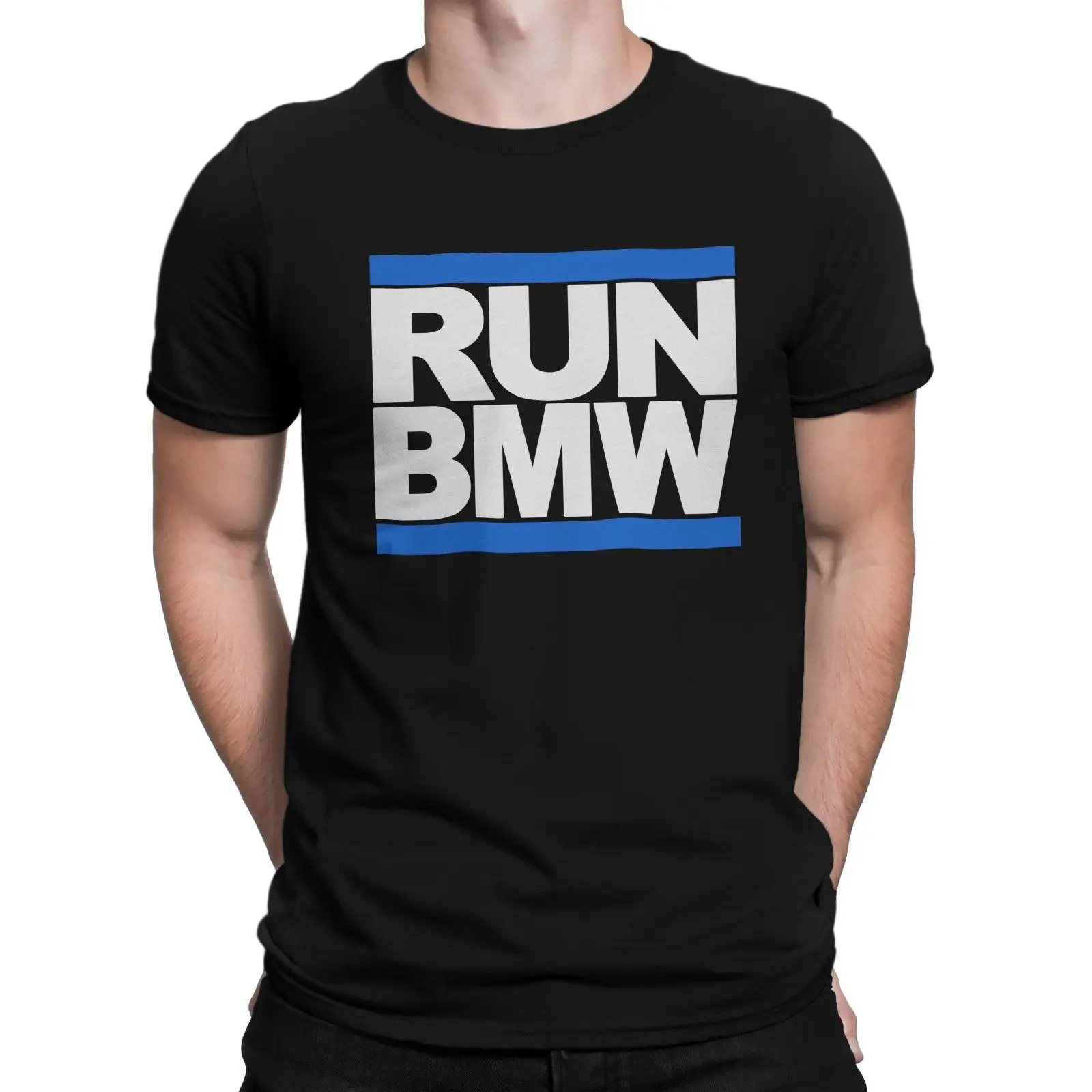 Run BMW New Funny Men Tshirt Joke Gift For Fan 2018 Newest Letter Print top tee | Мужская одежда