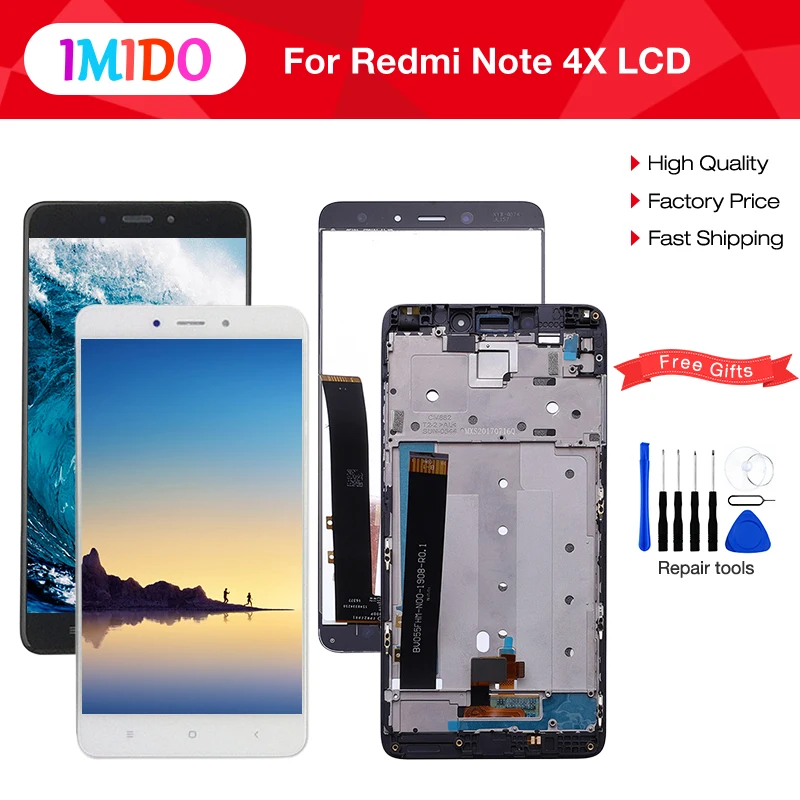 

LCD Display For Xiaomi Redmi Note 4X Touch Screen Digitizer Assembly+Frame Global Version LCD Parts For Redmi Note 4X free tools