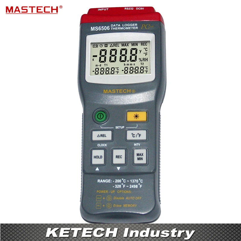 

High Accuracy Digital Thermometers Temperature Gathering Table Meter Mastech MS6506