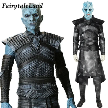 

The Night King Cosplay Costume Fancy Halloween Cosplay Game of Thrones Season 8 A Song Of Ice And Fire Outfit Mask Shoes