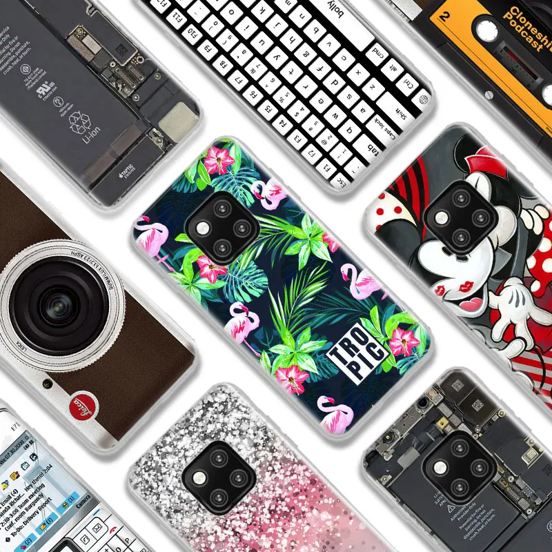 

TPU Case For Huawei Mate 20 Back Cover Minions Painting Soft Silicone TPU Case For Huawei Mate 20 Pro Protective Bag Coque Shell