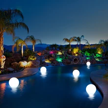 Пульт дистанционного управления с перезарядкой светодиодный садовый шар огни водонепроницаемые для бассейна, погружаемый в воду Шары газон лампы наружные ночные светильники