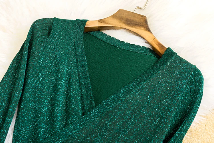 2018 spring autumn silver silk knit Sexy V neck dress women knitting sweater pleated Dress Maxi Party Dresses Vestido De Festa 2018 spring autumn silver silk knit Sexy V neck dress women knitting sweater pleated Dress Maxi Party Dresses Vestido De Festa