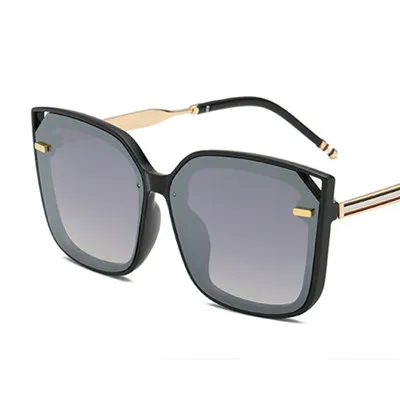 HBK унисекс кошачий глаз Modis солнцезащитные очки Oculos большие винтажные женские мужские брендовые дизайнерские Роскошные трендовые солнцезащитные очки подарок для фестиваля - Цвет линз: C2 Silver