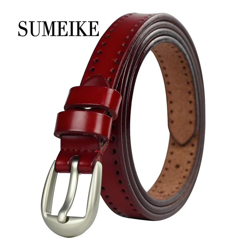 

[SUMEIKE] Women Belts Luxury Brand 2017 Fashion Thin Waist Belt Cummerbunds Genuine Leather Ladies Belt Straps