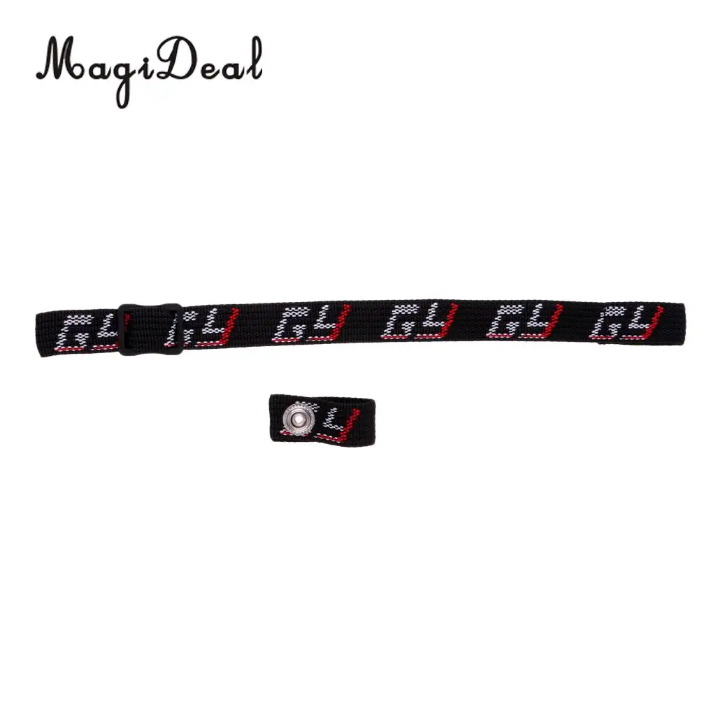 MagiDeal Universal Ice Hockey Helmet Replacement Chin Strap & Loop Combo with Single Snap Black Fastener Webbing Accessory