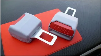 

Hot 4Pcs Universal Car Safety Adjustable Seat Belt Clip Extender Extension Black Seat Belts And Padding color gray