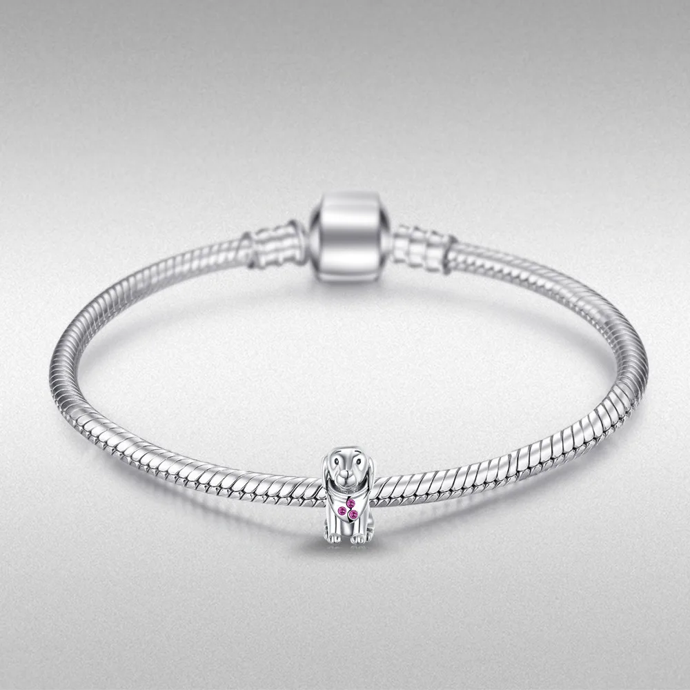 JewelryPalace браслет из серебра 925 пробы с подвеской в виде щенка и собаки оригинальный