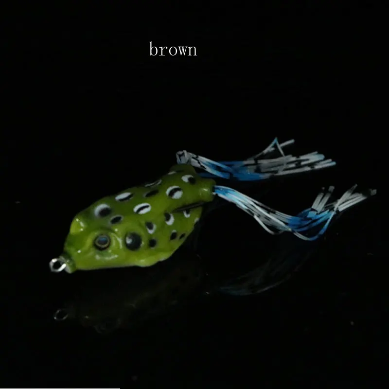 Приманка в виде лягушки, мягкие приманки для тела, 5,5 см, 13 г,, приманка в виде лягушки, сома, дизайн, Мягкая наживка в форме лягушки - Цвет: Brown body