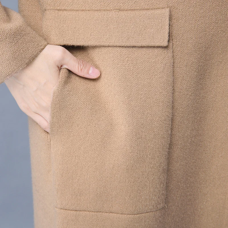 Manteau Printemps brown Qpipsd Femmes blue Lâche Paragraphe Long Nouveau Tricot Pink Mode Marée Et Automne Chandail 2018 Cardigan Sauvage UqnTwZq5r