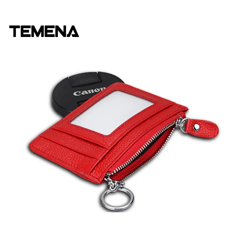 Temena RFID New Genuine Leather Credit Card Holder For Women And Men