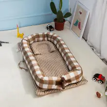 Новое Многофункциональное легкое двухстороннее детское гнездо для новорожденного мягкий кровать в кровати портативный съемный матрас