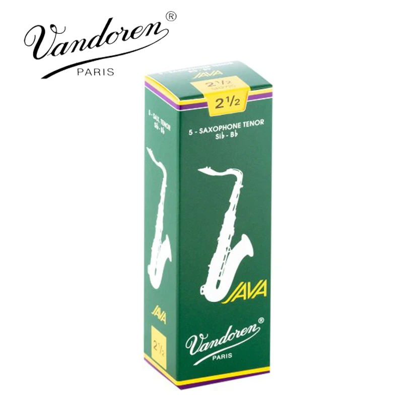 Франция Vandoren JAVA саксофон Tenor Sib Bb сила тростника 2,5#, 3# серый зеленый коробка из 5 [ ]