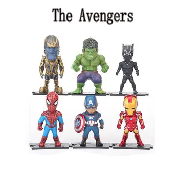 

9-11cm 6PCS/Lot Marvel's The Avengers Thanos Action Toy Cartoon The Avengers Model Collection Toys Children Chirstmas Jouet