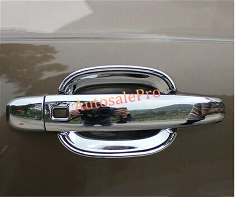 Smart Key door Chrome Side Door handle + handle bowl cover trim 12pcs