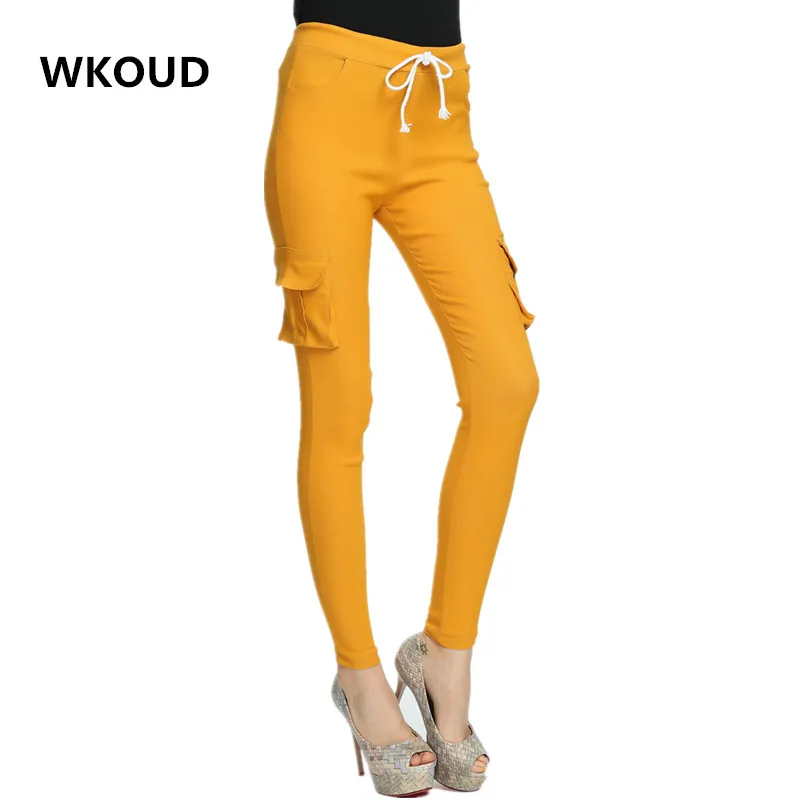 Harem pants women elastic high waist casual calf length