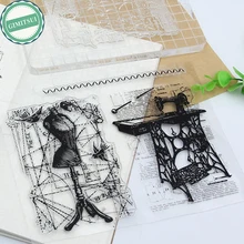 

Silicone Transparent Clear Tailoring Stamp Sheet Cling Sewing Machine Scrapbooking Card DIY Craft Paper Card Photo Album Making