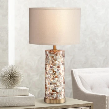 

Post-modern Fashion Shells Metal Led E27 Table Lamp for Foyer Bedroom Hotel Deco Illuminare Reading Lamp H 58cm 1791