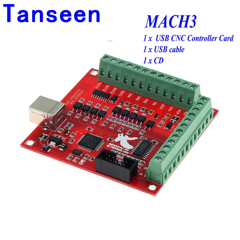 CNC-USB-MACH3-100Khz-Breakout-Board-4-Axis-Interface-Driver-Motion-Controller__