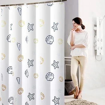 

Ocean World Print Shower Curtain Polyester Waterproof Bathroom Shower Curtains Home Decor Bath Curtain Multi-size Brusegardin