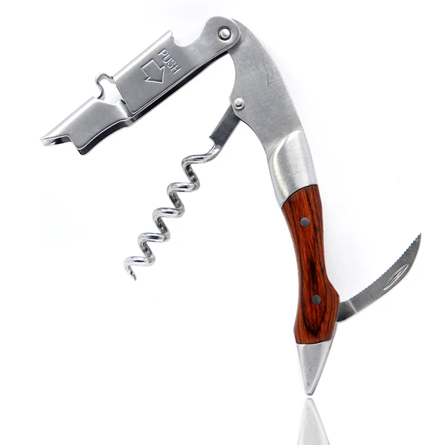 Wine Opener, Professional Waiters Corkscrew, Bottle Opener and Foil Cutter Gift for Wine Lovers 2