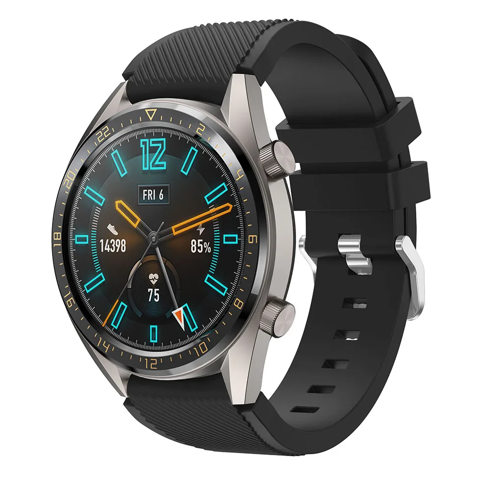 22 мм спортивный силиконовый ремешок для Huawei Watch GT Band Браслет из мягкой резины