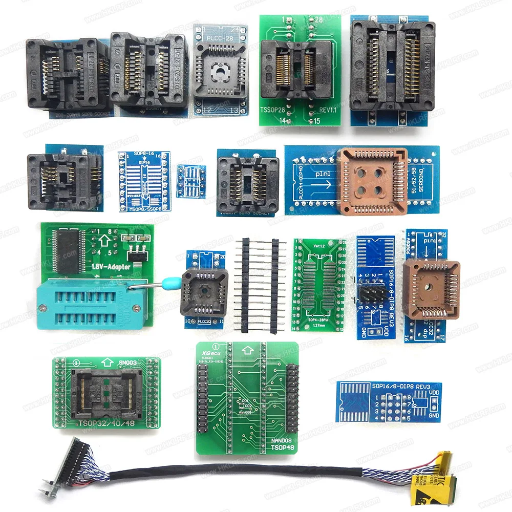 TL866II плюс USB программатор поддержка 15000+ IC SPI Flash NAND EEPROM MCU PIC AVR Замена TL866A TL866CS+ 25 шт. адаптеры