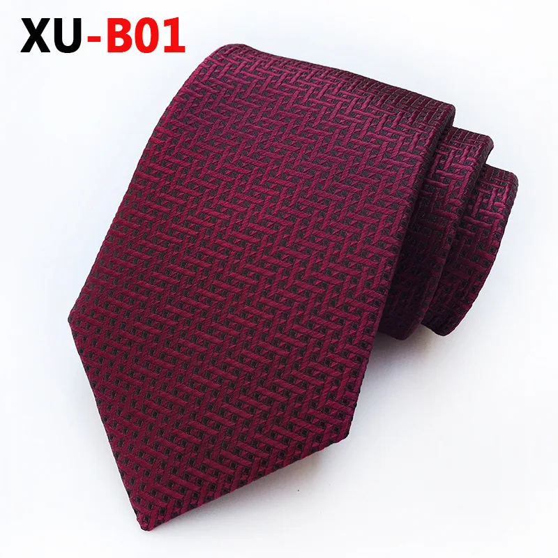 Новые мужские модные галстуки Пейсли классические цветочные полосатые клетчатые жаккардовые галстуки деловые роскошные галстуки для свадебной вечеринки - Цвет: XU-B01