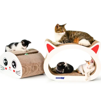 

Cat Scratch Board with Bell Toy Thick Corrugated Paper Cardboard Cat Scratcher Cat Furniture Cats Scratching Posts Kitten House