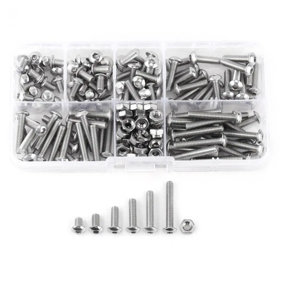 170pcs Bolts And Nuts M4 Screw PCB Set Bolt Nut Ferramentas Assortment