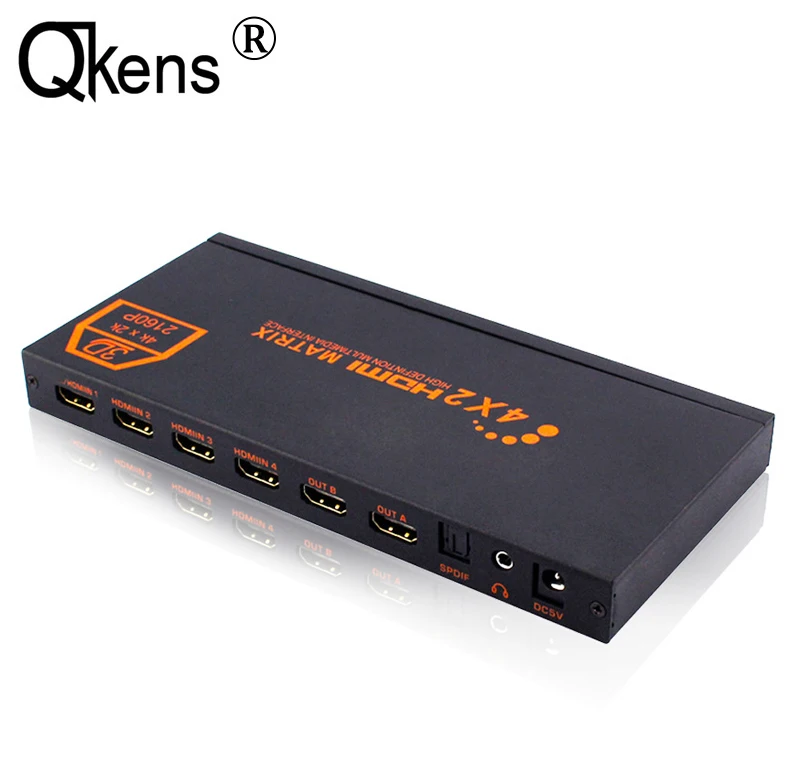 Hifi 4x2 HDMI матрица 4K x 2K переключатель сплиттер конвертер 3D HD 1080P 2160P видео коммутатор