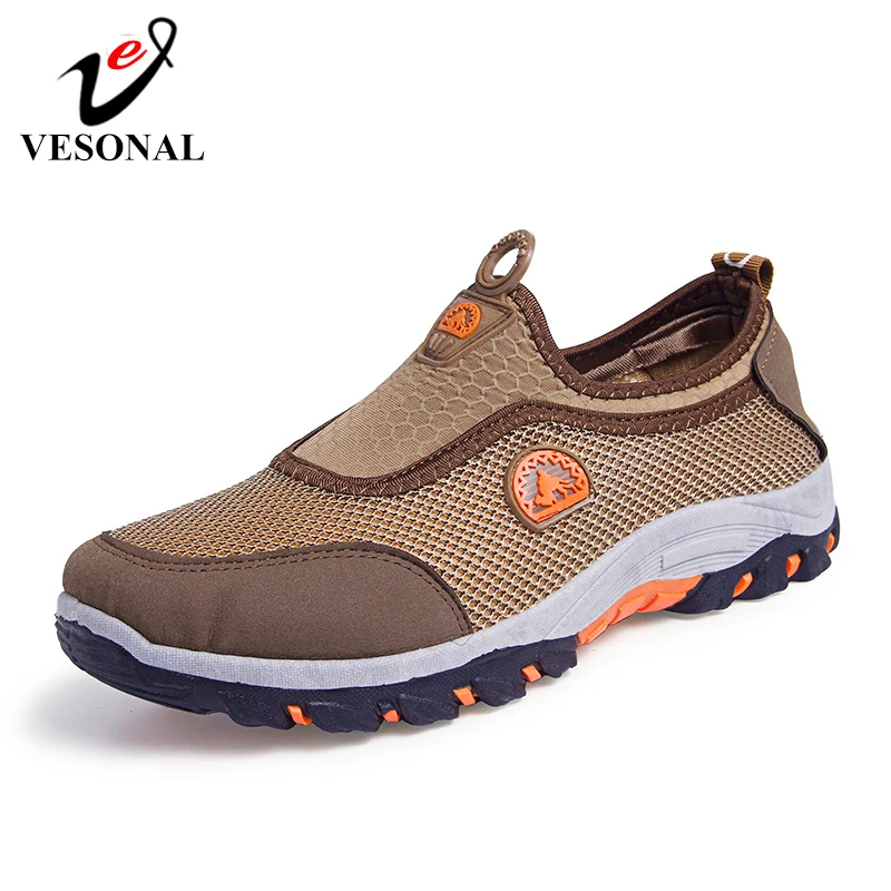 

VESONAL Man Casual Shoes Outdoor Hiking Shoes For Men Boat Shoes Fashion Sneakers Mens Footwear Wear Resisting Breathable Mesh