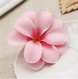 7 см искусственные головки цветов Плюмерия Frangipani цветы из яйца DIY Свадебные украшения вечерние поставки венок 5 шт./пакет - Цвет: 4